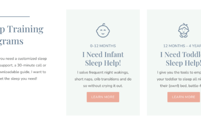 Sleep Coach Web Design: The Sleepyhead Coach Before and After